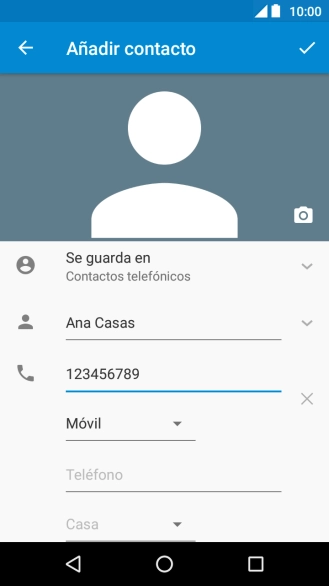 Pulsa el icono de guardar.