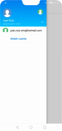 Pulsa la cuenta de correo electrónico deseada.