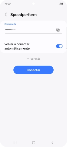 Introduce la contraseña de la red wifi y pulsa Conectar.