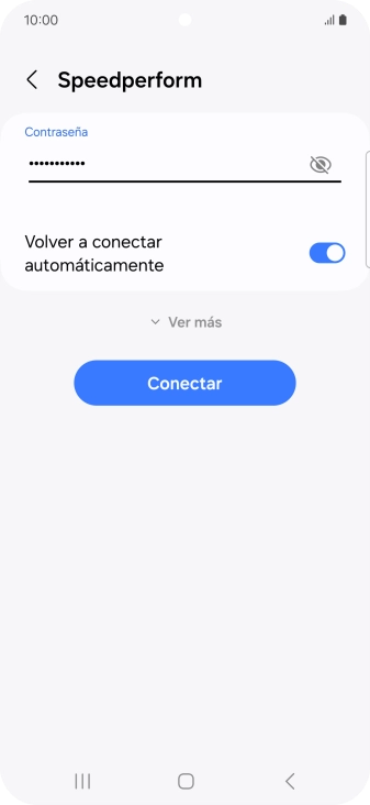 Introduce la contraseña de la red wifi y pulsa Conectar.