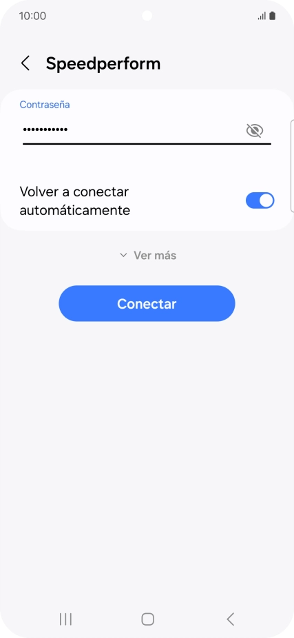Introduce la contraseña de la red wifi y pulsa Conectar.