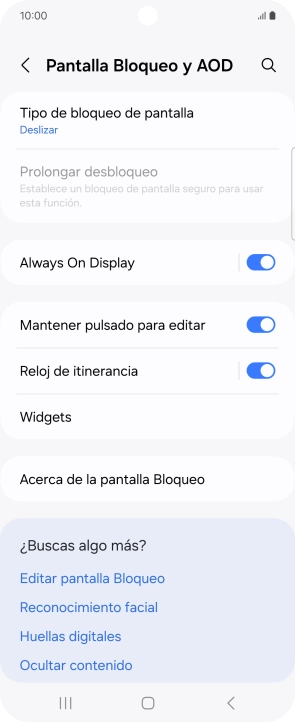 Pulsa Tipo de bloqueo de pantalla.