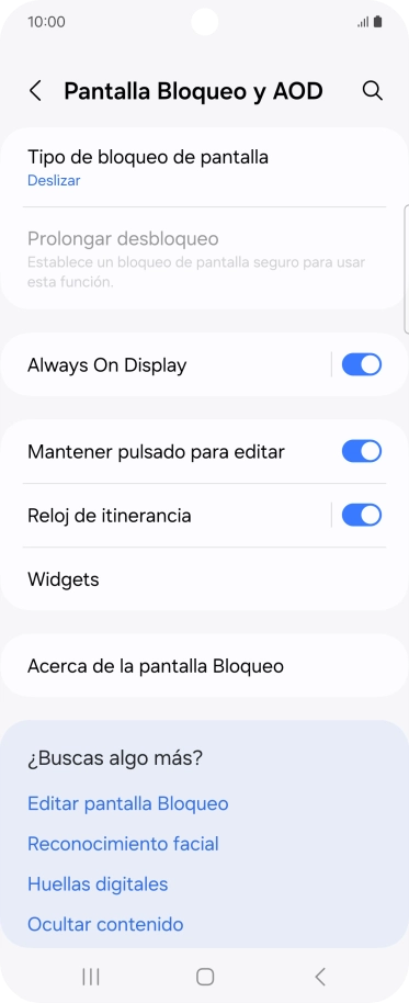 Pulsa Tipo de bloqueo de pantalla.
