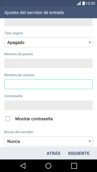 Pulsa la lista desplegable bajo 