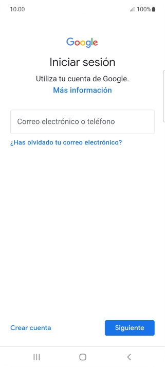 Si no tienes una cuenta de Google, pulsa Crear cuenta y sigue las indicaciones de la pantalla para ver cómo crear una cuenta nueva.