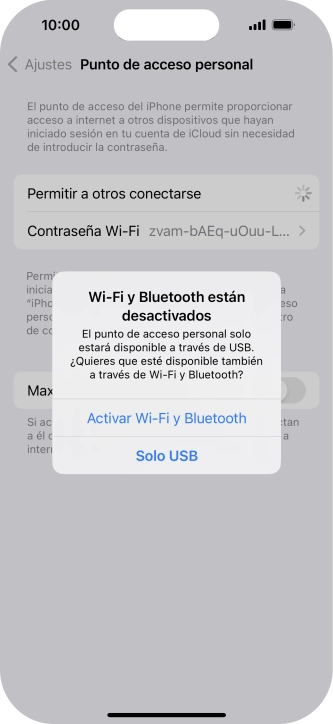 Si el wifi está desactivado, pulsa Activar Wi-Fi y Bluetooth.