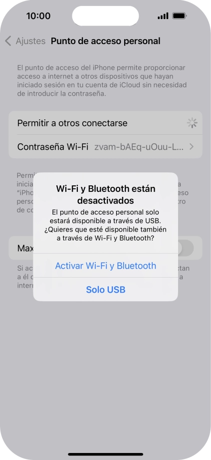 Si el wifi está desactivado, pulsa Activar Wi-Fi y Bluetooth.