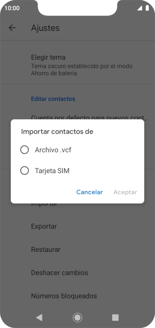 Pulsa Tarjeta SIM.