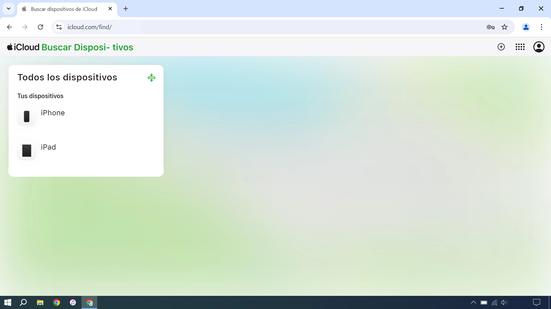 Haz clic en el nombre de la tablet.