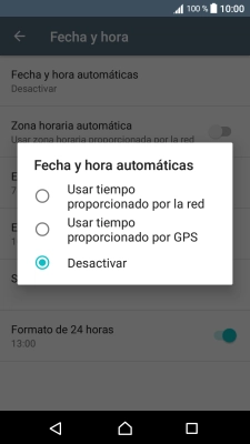 Pulsa el ajuste deseado.