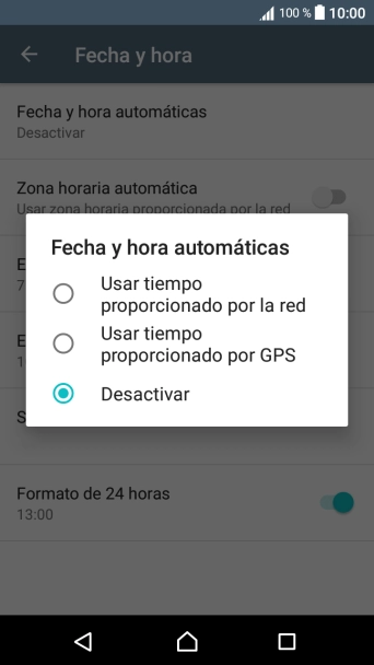 Pulsa el ajuste deseado.