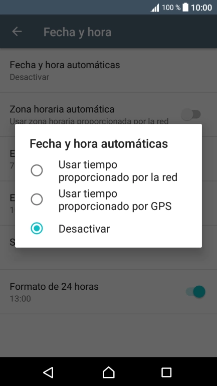 Pulsa el ajuste deseado.