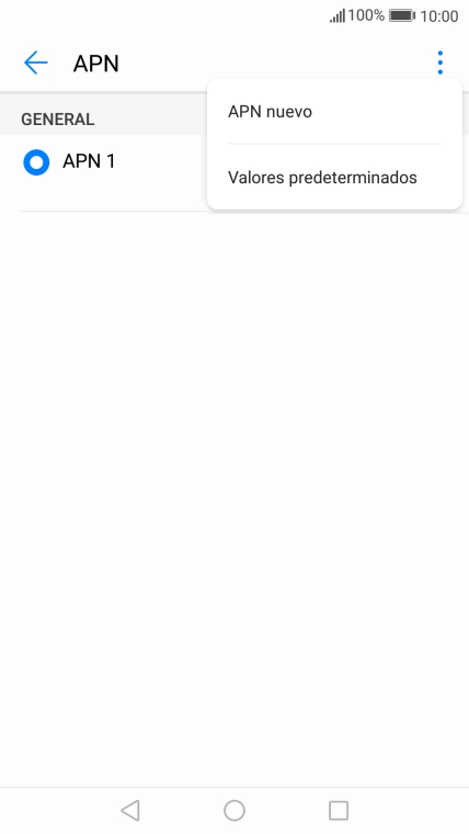Pulsa APN nuevo.