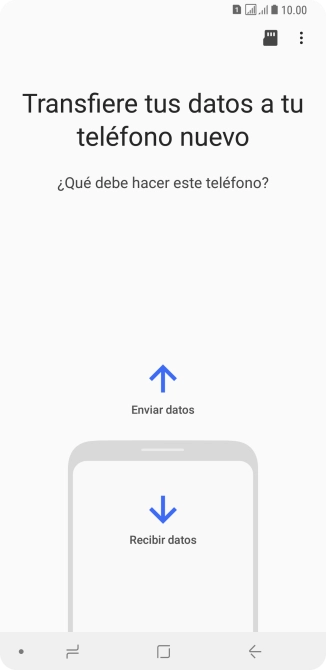 Pulsa Recibir datos.