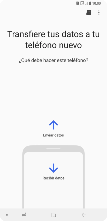Pulsa Recibir datos.