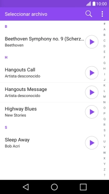 Pulsa el icono de reproducción junto a los timbres de llamada deseados para escucharlos.
