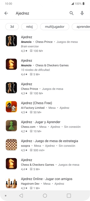 Pulsa la app deseada.