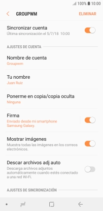 Pulsa Nombre de cuenta.