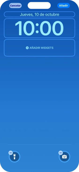 Si deseas personalizar la vista de la fecha en la pantalla de bloqueo, pulsa el widget de la fecha y sigue las indicaciones de la pantalla para seleccionar la vista de widgets deseada.