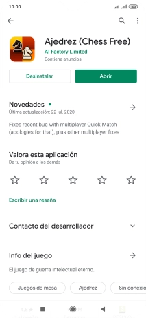Pulsa la tecla de inicio para terminar y regresar a la pantalla de inicio.