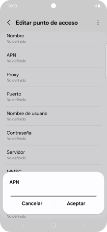 Introduce airtelwap.es y pulsa Aceptar.