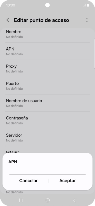 Introduce airtelwap.es y pulsa Aceptar.
