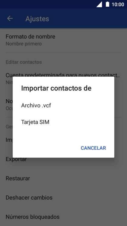 Pulsa Tarjeta SIM.