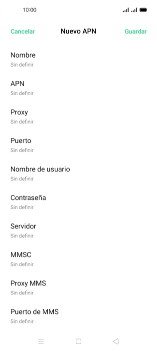 Pulsa Nombre.