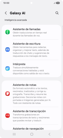 En la pantalla aparecen ahora más ejemplos de cómo puedes utilizar Galaxy AI.