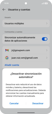 Pulsa Desactivar.