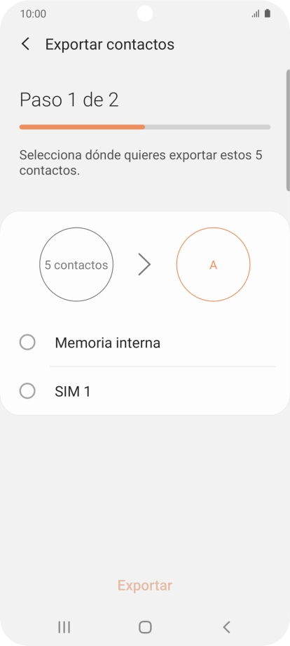 Pulsa el nombre de la tarjeta SIM.