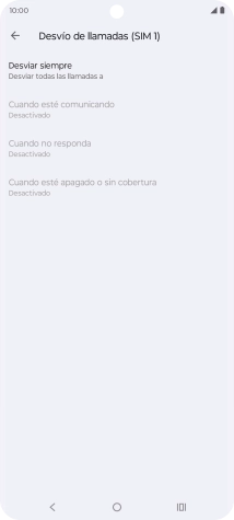 Pulsa el tipo de desvío deseado.