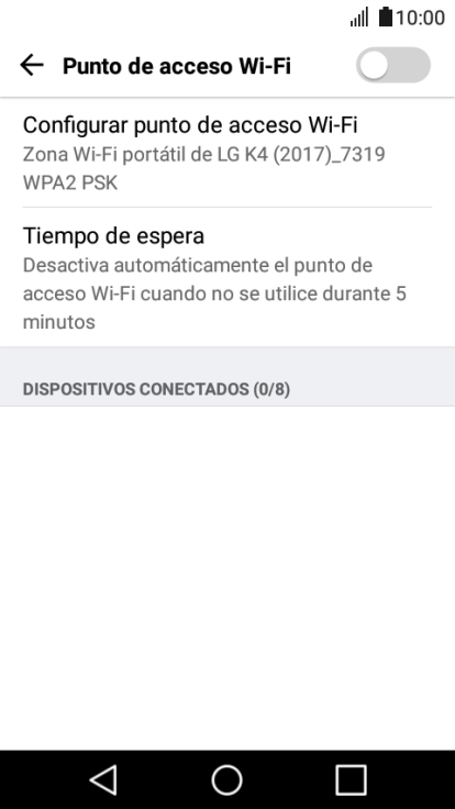 Pulsa Configurar punto de acceso Wi-Fi.