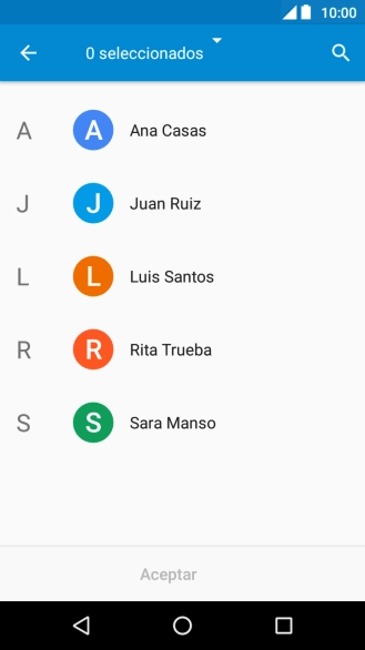 Pulsa la lista desplegable.