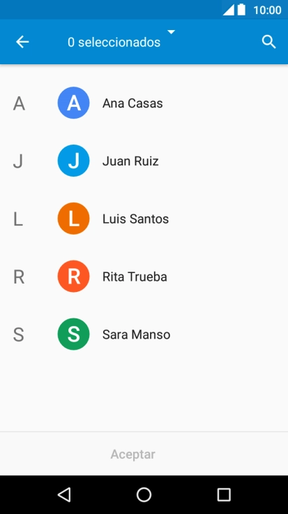 Pulsa la lista desplegable.