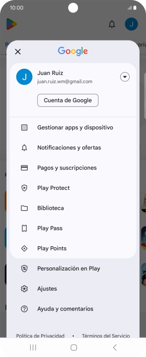 Pulsa Gestionar apps y dispositivo.