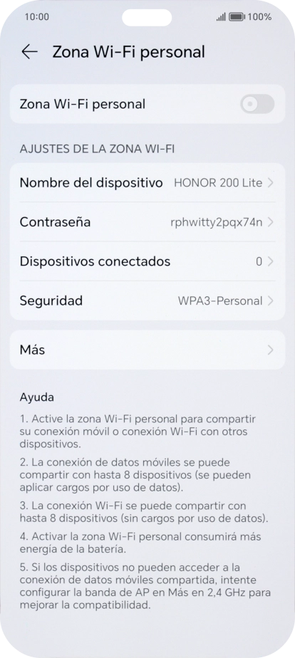 Pulsa Contraseña e introduce una contraseña.