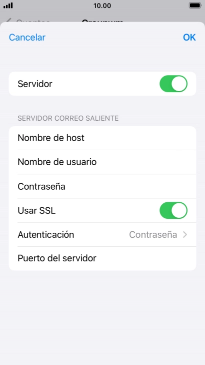 Pulsa el indicador junto a 