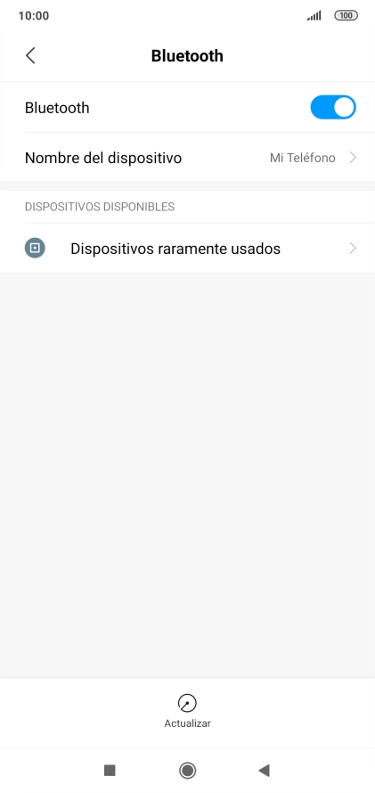 Pulsa Dispositivos raramente usados.