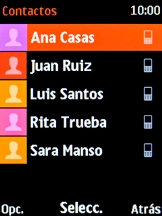 Pulsa la tecla de selección izquierda.