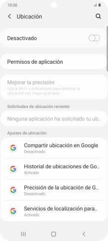 Pulsa el indicador para activar o desactivar la función.