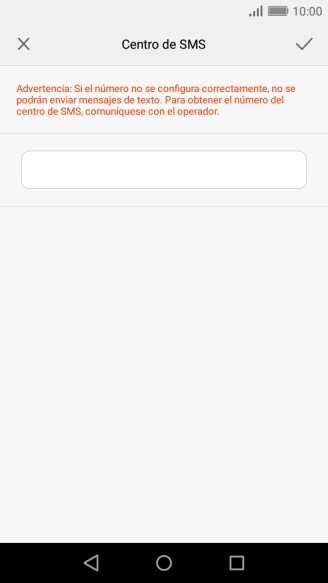 Introduce +34607003110 y pulsa el icono de aceptar.