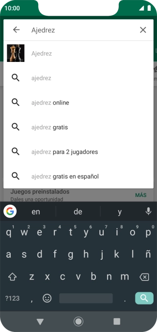 Introduce el nombre del tema o de la app y pulsa el icono de búsqueda.