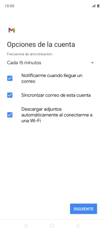 Si aparece en la pantalla esta imagen, tu cuenta de correo electrónico ha sido reconocida y configurada automáticamente. Sigue las indicaciones de la pantalla para introducir más información y terminar la configuración.