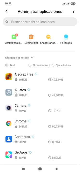 Pulsa la app deseada.