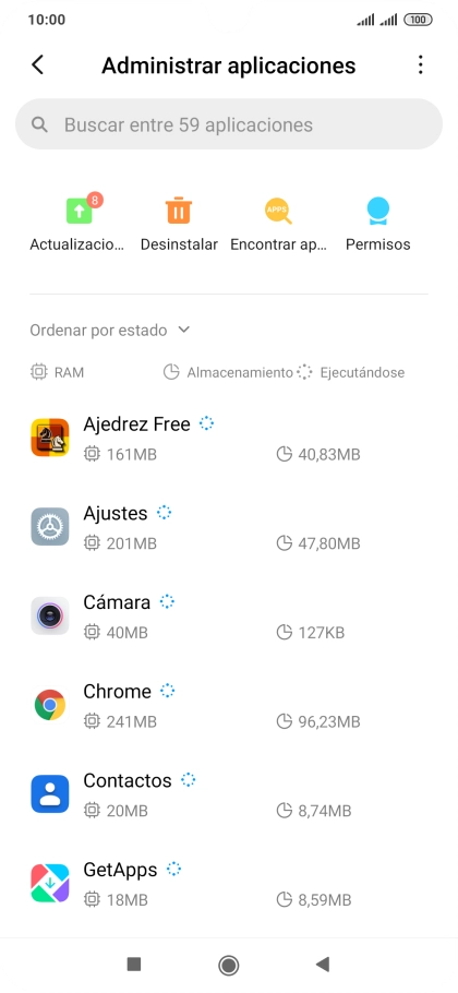 Pulsa la app deseada.