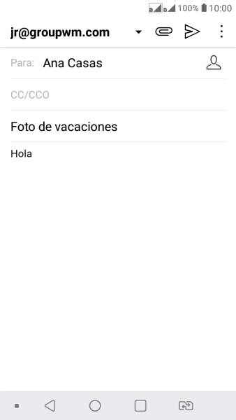 Pulsa el icono de anexos.