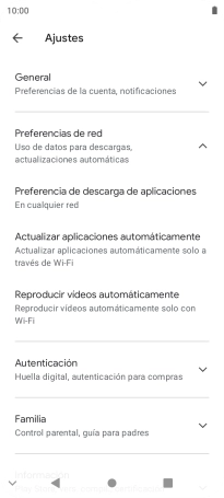 Pulsa Actualizar aplicaciones automáticamente.