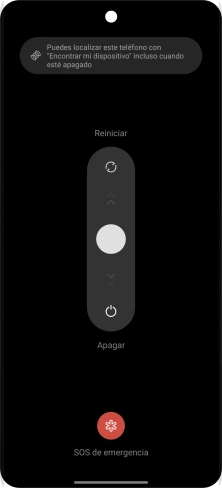 Pulsa el círculo y arrástralo hacia abajo.