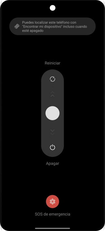 Pulsa el círculo y arrástralo hacia abajo.